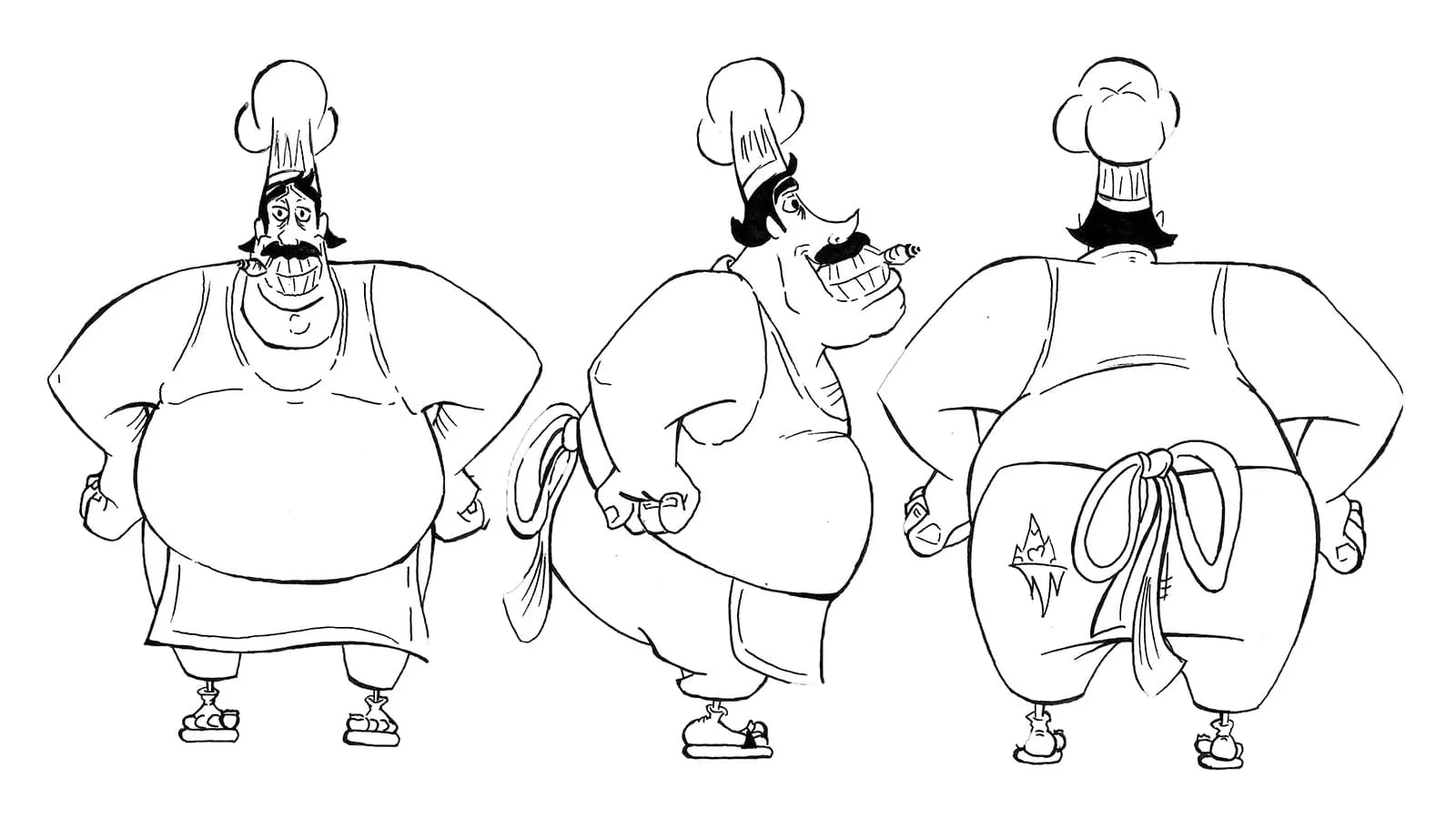 A smoking scruffy chef&#039;s turnaround