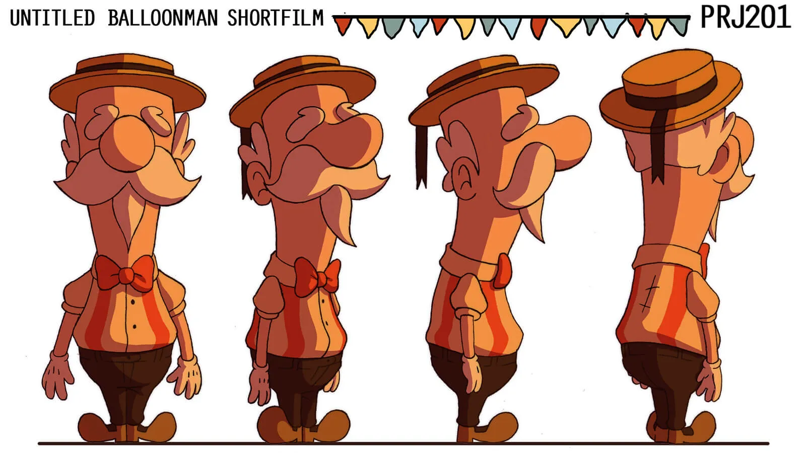 Concept artwork of the old carnival balloonman for use in sunset settings