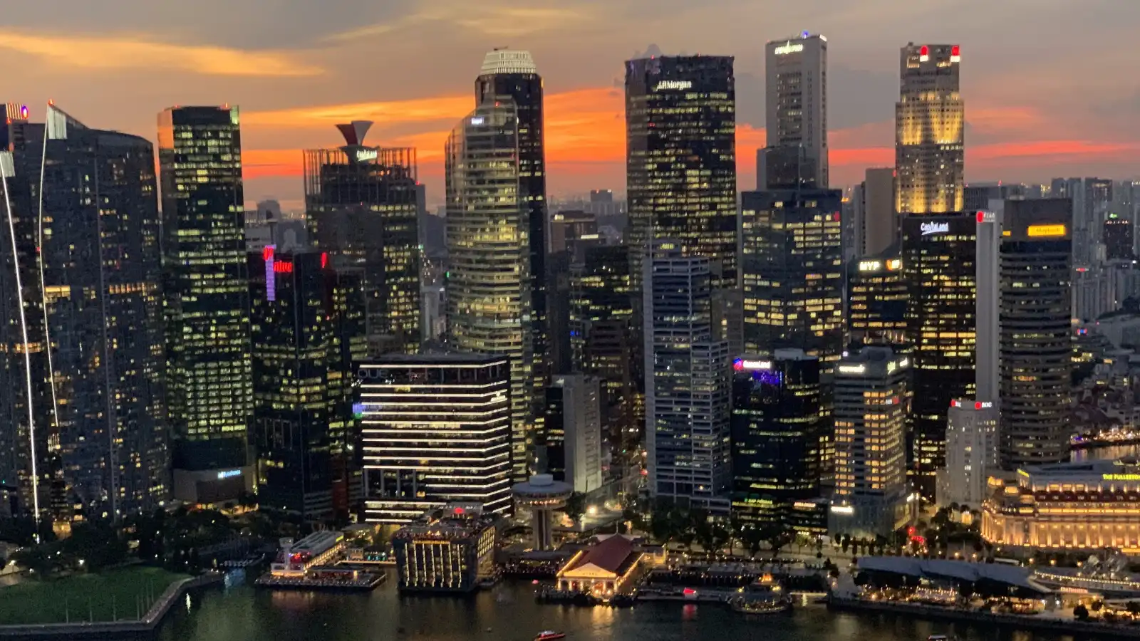 Singapore skyline.