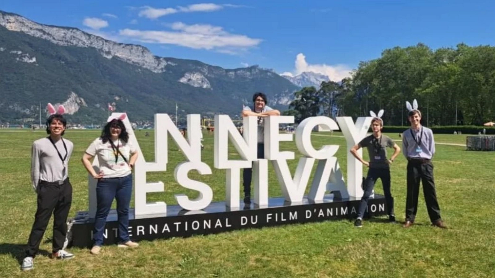 The team in Annecy Film Festival