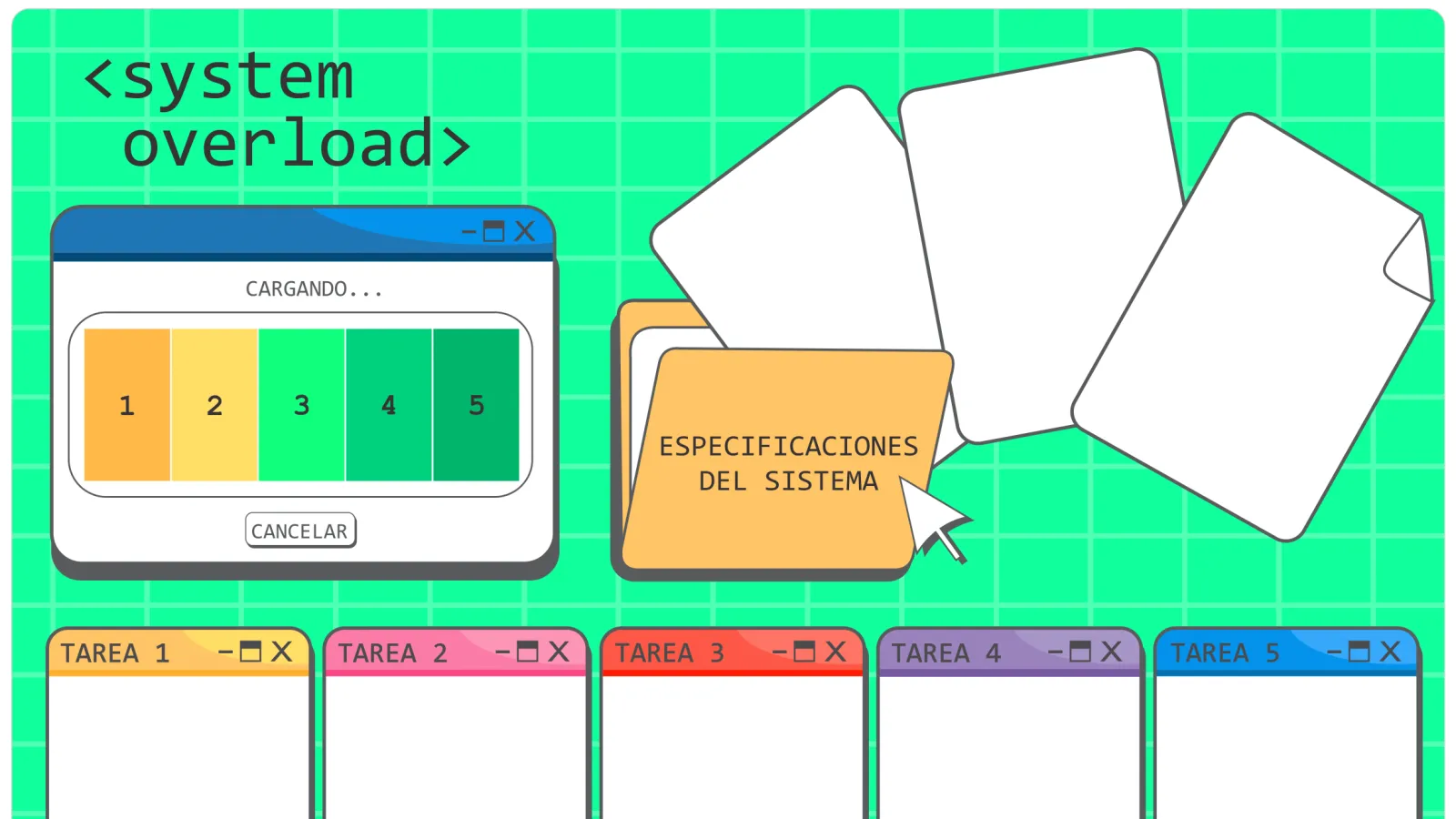 Instrucciones del juego de mesa ‘System Overload’.