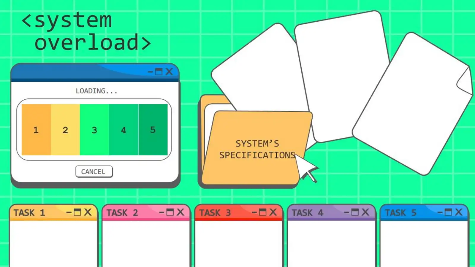 Instructions for the ‘System Overload’ game.